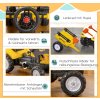 Šlapací traktor s nakladačem a přívěsem od 3 let| žlutý