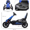 Dětská šlapací motokára 100 x 58 x 58,5 cm | modrá
