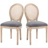 Sada 2 jídelních židlí Lea | šedé