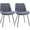 Sada 2 jídelních židlí Nora | tmavě šedé