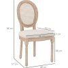 Sada 2 jídelních židlí Pia| krémové + přírodní