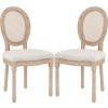Sada 2 jídelních židlí Pia| krémové + přírodní