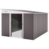 Zahradní domek s dvojitými dveřmi 2,8 x 3,45 x 2,01 m | šedý
