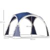 Kempovací party stan Marquee 3,5 x 3,5 x 2,22 m| modro- bílý