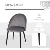 Sada 2 jídelních židlí Ela | šedé