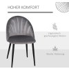 Sada 2 jídelních židlí Ela | šedé