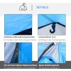 Rodinný stan pro 2-3 osoby 426 x 206 x 154 cm| modrý