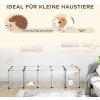 Klec pro malá zvířata 175 x 70 x 45 cm | černá + bílá