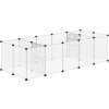 Klec pro malá zvířata 175 x 70 x 45 cm | černá + bílá