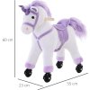 Jezdící plyšový jednorožec se zvuky | bílý