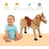 Dětský kůň se zvuky | světle hnědý