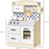 Dětská kuchyňka 54,5 x 29 x 80 cm | přírodní a bílá