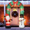 Nafukovací oblouk Santa Claus a sněhulák | 245 cm
