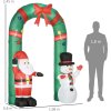 Nafukovací oblouk Santa Claus a sněhulák | 245 cm
