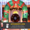 Nafukovací oblouk Santa Claus a sněhulák | 245 cm