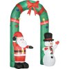 Nafukovací oblouk Santa Claus a sněhulák | 245 cm