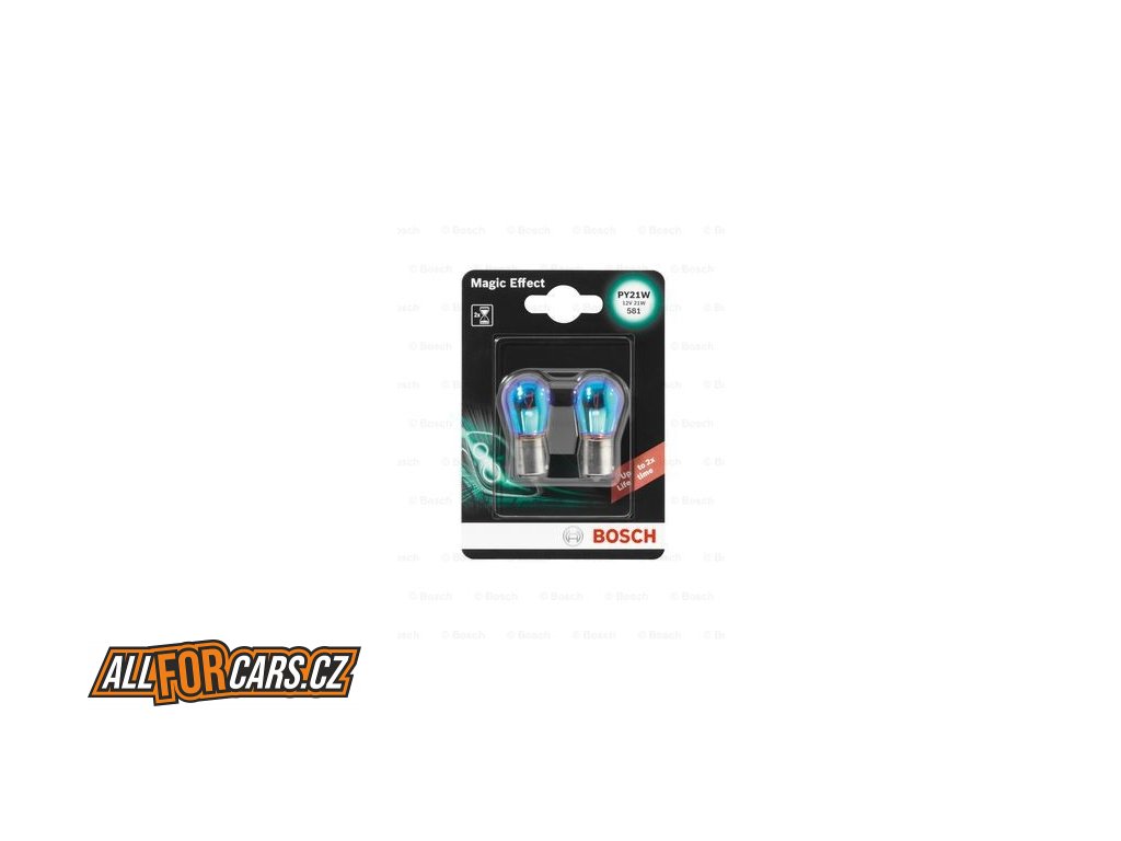 ŽÁROVKA BOSCH MAGIC EFFECT ORANŽOVÁ 1987301025 PY21W BAU15s 12V 21W - BLISTER 2KS