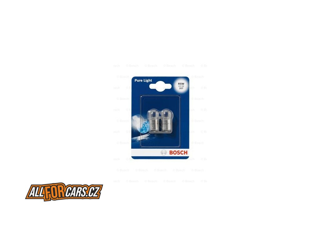 ŽÁROVKA BOSCH PURE LIGHT 1987301022 R5W BA15s 12V 5W - BLISTER 2KS