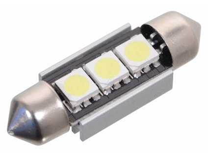 Žárovka 3 SMD LED 12V suf. SV8.5 36mm s rezistorem CAN-BUS ready bílá