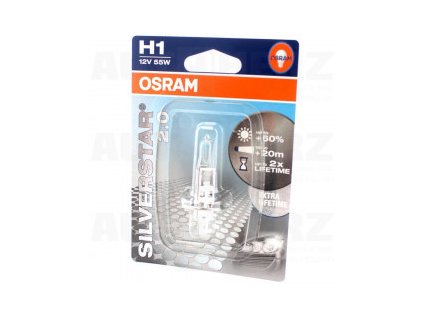 Autožárovka 12V H1 55W - Osram Silverstar vyšší svítivost +60% 1ks