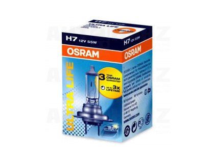 autozarovka zarovka 12v h7 55w osram ultra life 3x delsi zivotnost 1ks