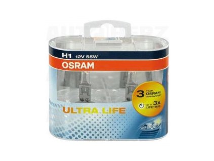 autozarovky zarovky 12v h1 55w osram ultra life 3x delsi zivotnost 2ks