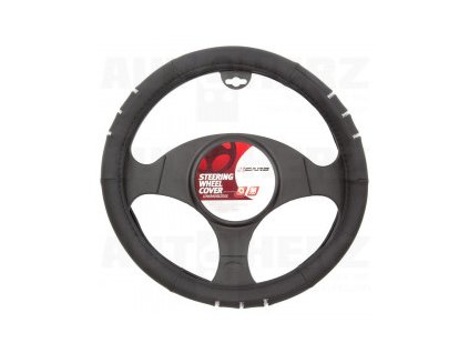 potah volantu 37 39cm cerny chromovy do auta