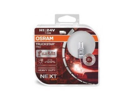 Autožárovky Osram H1 sada 2ks 24V 70W P14,5s TRUCKSTAR PRO