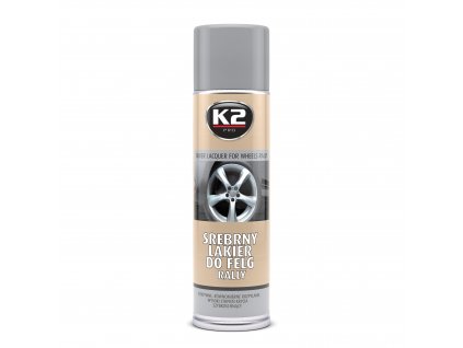 K2 SILVER LACQUER FOR WHEELS RALLY - stříbrný lak na kola, ochrana proti kor, L332 500 ml