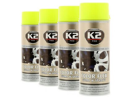 K2 COLOR FLEX 400 mL ŽLUTÝ ochranný nátěr ze syntetického kaučuku L343ZO