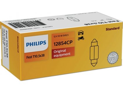 ŽÁROVKA PHILIPS 12854CP C10W SV8,5 T10,5x38 12V 10W