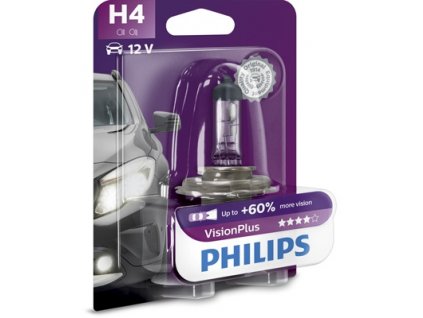 ŽÁROVKA PHILIPS VISION PLUS 12342VPB1 H4 P43t-38 12V 60/55W