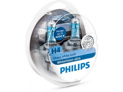 ŽÁROVKA PHILIPS WHITE VISION ULTRA 12342WVUSM H4 P43t-38 12V 60/55W - 2KS