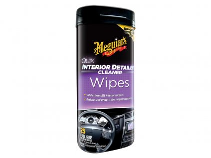 Meguiar's Quik Interior Detailer Wipes - ubrousky na údržbu interiérových povrchů, matný vzhled, 25 ks