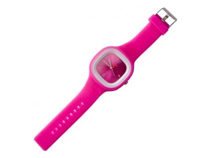 Silikonové hodinky růžové