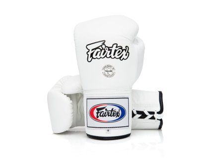 Fairtex BGL6 Pro Leather Laced Competition Gloves white3