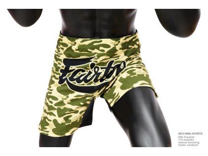 MMA shorts Fairtex AB15,  Unisex green camo