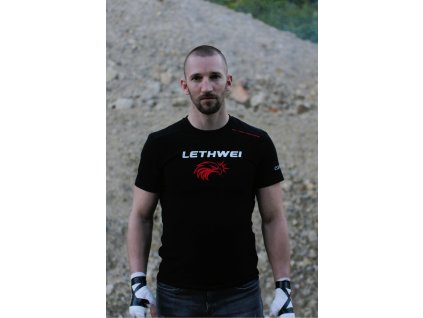 Pánske tričko All for Fighters LETHWEI, slim fit, čierne