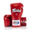Fairtex BGL6 Pro Leather Laced Competition Gloves red1