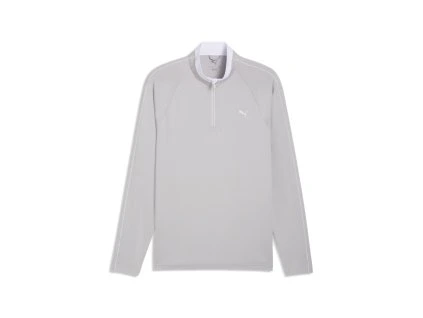 Puma Pure 3.0 1/4 Zip Mikina Světle Šedá