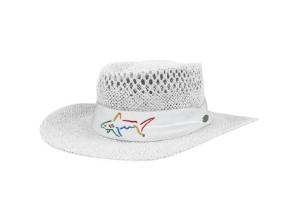 Greg Norman Straw Klobouk Bílý