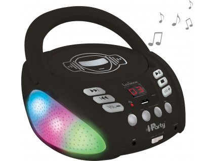 Přenosný Bluetooth CD přehrávač iParty se světelnými efekty