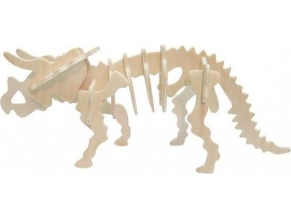 WOODEN TOY , WCK 3D puzzle Triceratops malý