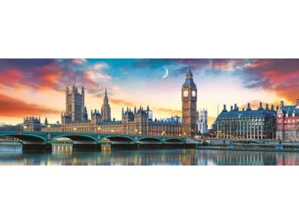 TREFL Panoramatické puzzle Big Ben a Westminsterský palác, Londýn 500 dílků