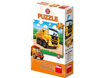 DINO Puzzle Tatra Auta: Žlutý náklaďák 60 dílků