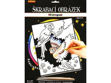 ARTLOVER Škrabací obrázek s překvapením - Dva papoušci
