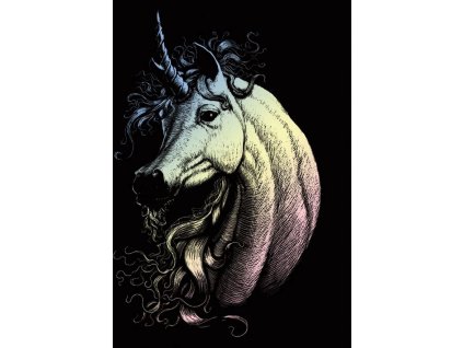 ROYAL & LANGNICKEL Holografický škrabací obrázek Jednorožec