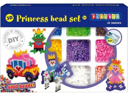PLAYBOX Zažehlovací korálky Pohádky s princeznou 3D, 4000ks