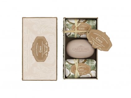 Castelbel Dárková sada mýdel - Kokos, 3x150g