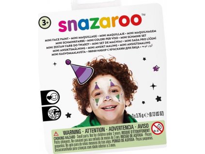 SNAZAROO Mini sada barev na obličej fialová, zelená, bílá